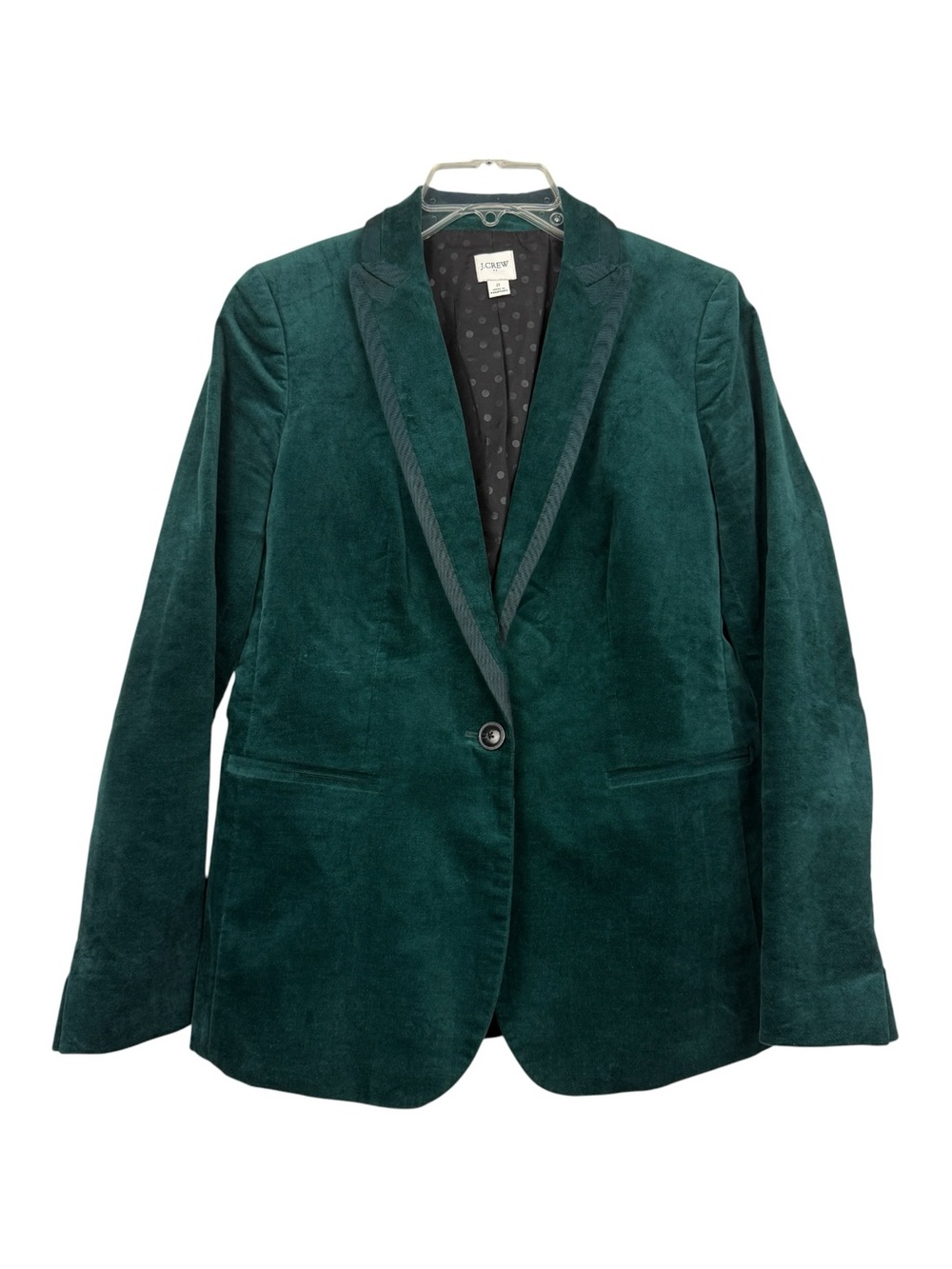 J Crew Jewel Tone Single Button Velvet Blazer - Picture 2 of 4